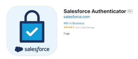 Screenshot of Salesforce Authenticator in an app store.